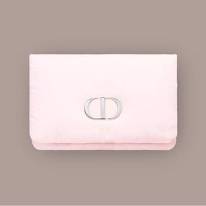 Dior Pink Puffer Clutch Cosmetic Bag